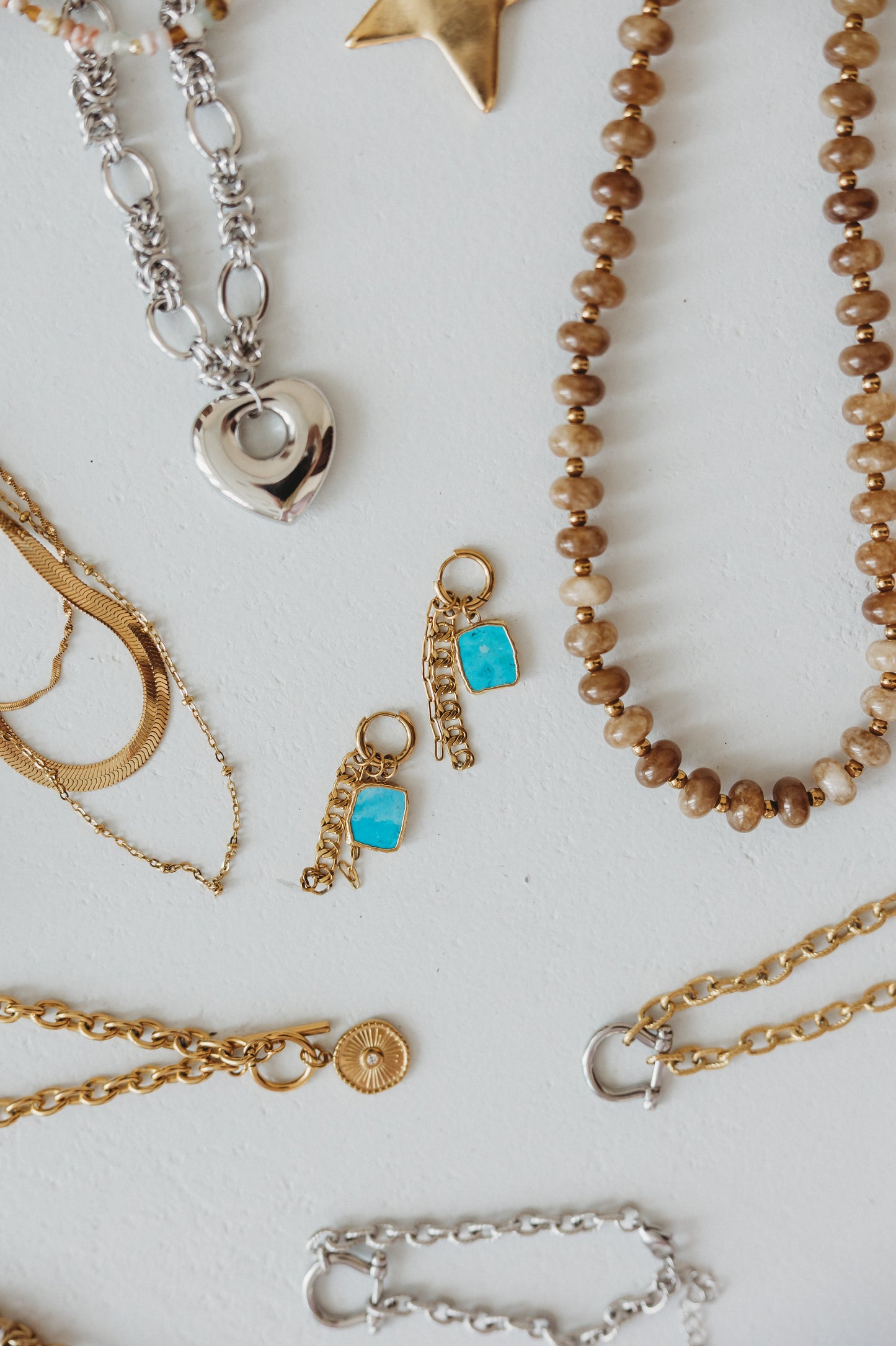 Open Sky Turquoise Huggie Earrings