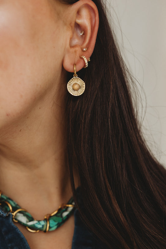Sundown Huggie Earrings