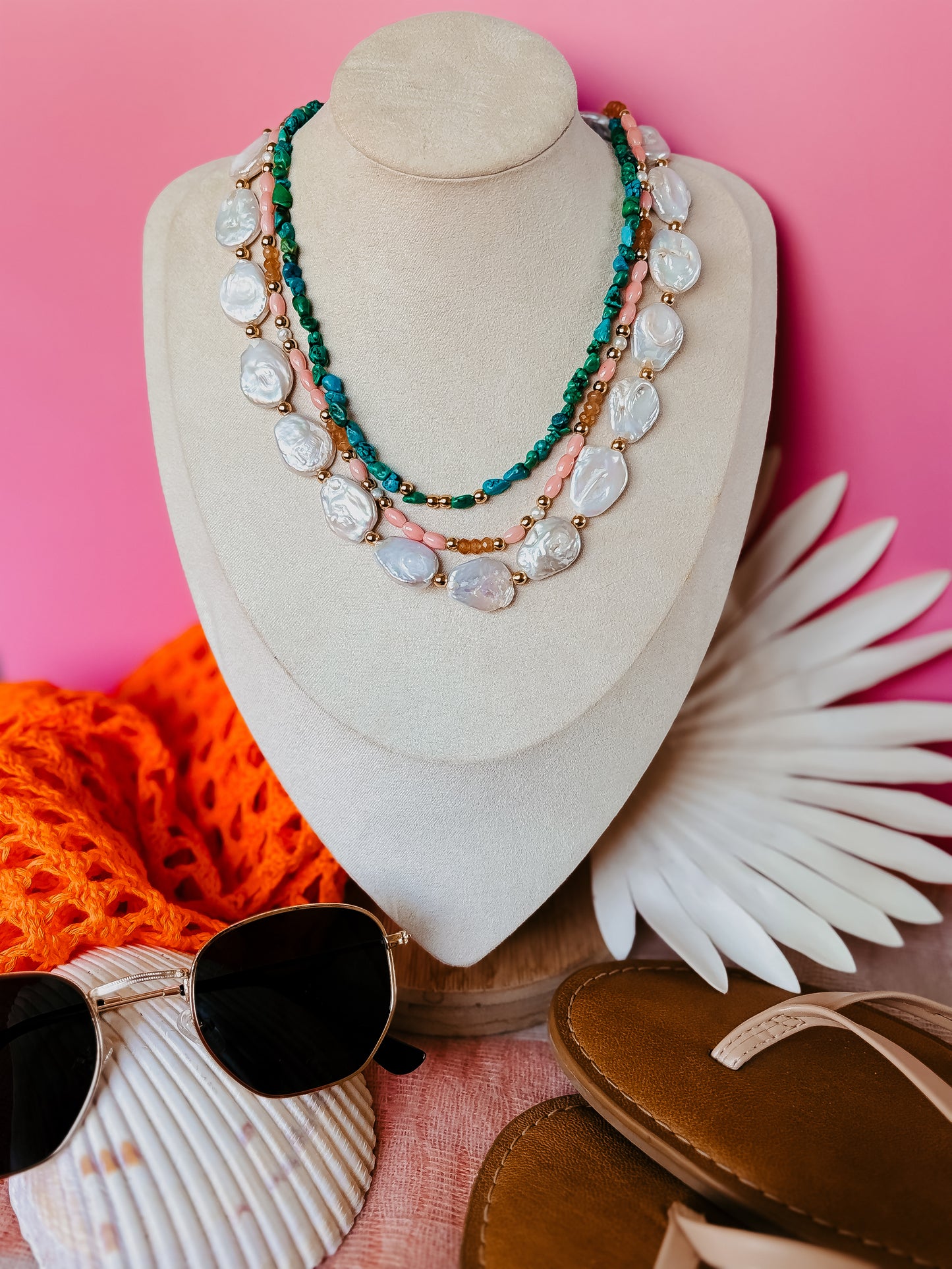 On Lake Time Necklace