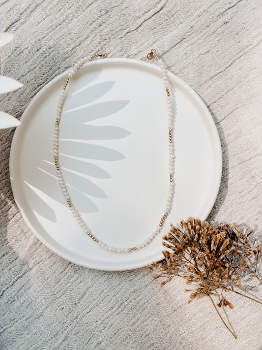 Small Beaded Pearl Necklace | 14k Gold-Filled & Freshwater Pearl | Golden Days Collection