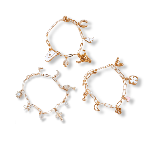 CREATE YOUR OWN - THIN PAPERCLIP CHARM BRACELET