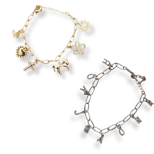 CREATE YOUR OWN - THICK PAPERCLIP CHARM BRACELET