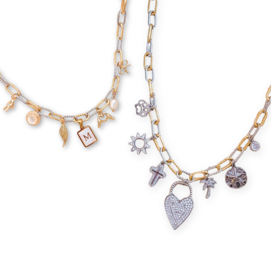 CREATE YOUR OWN - MIXED METAL CHARM NECKLACE