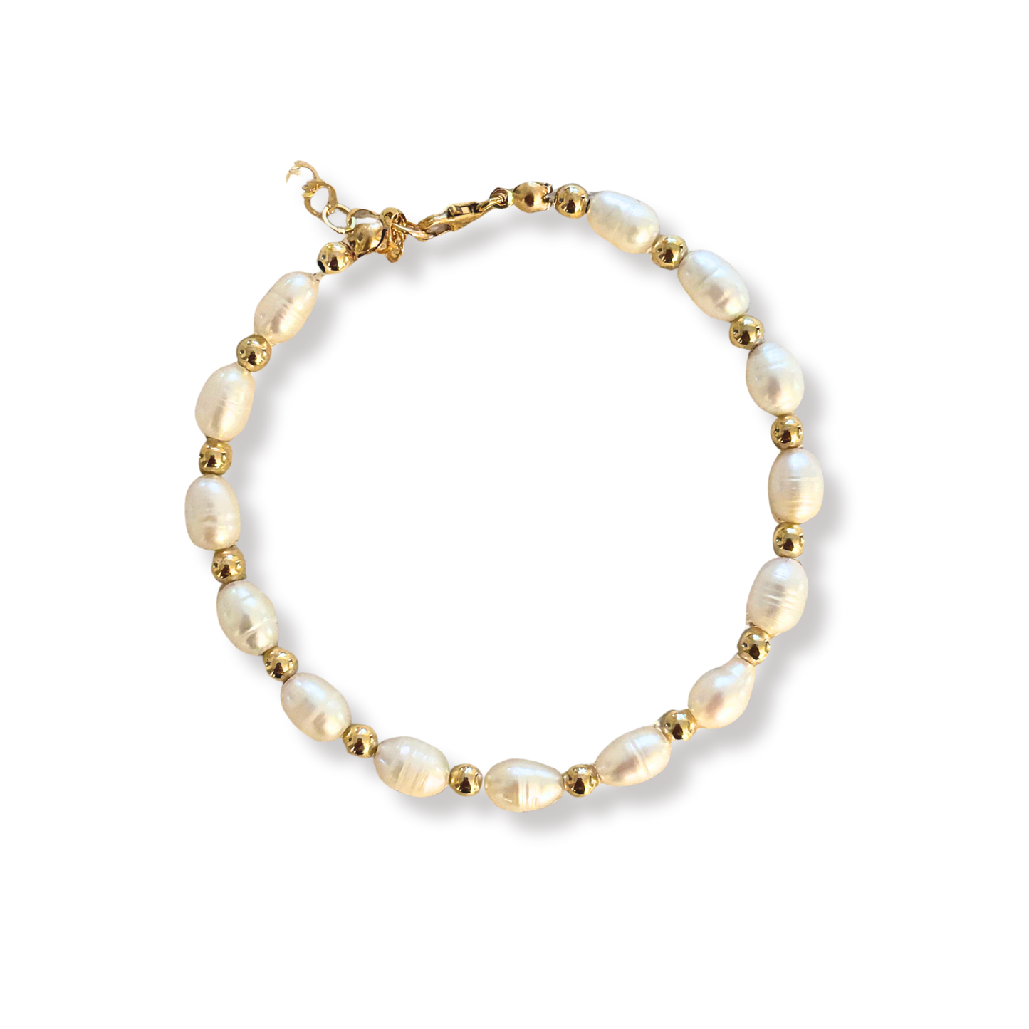 The Golden Days Collection - Large Beaded Pearl Bracelet