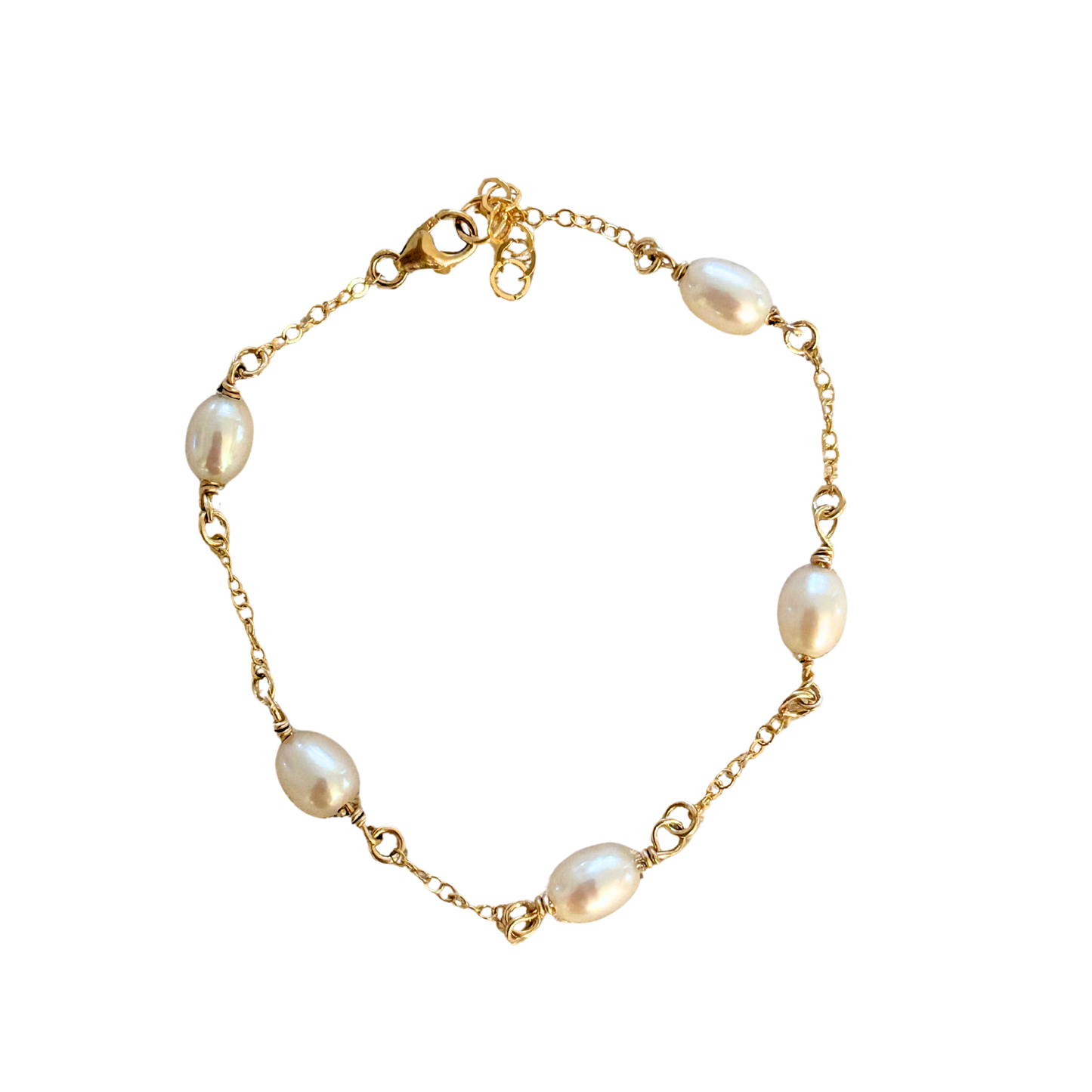The Golden Days Collection - Pearl Chain Bracelet
