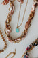 Backroads Brown Scarf Wrap Necklace
