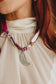 Wild Rose Pink Scarf Necklace
