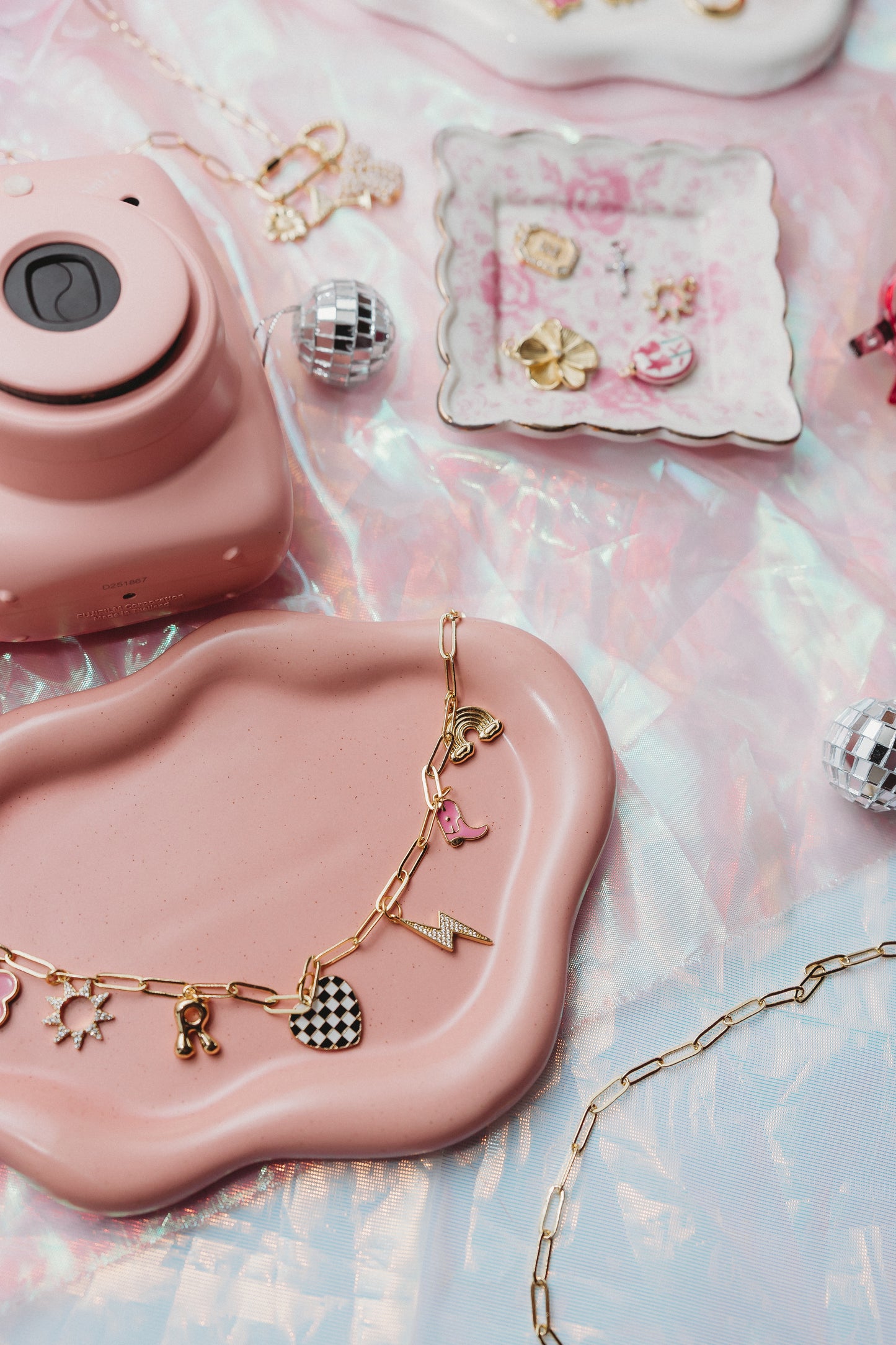 CREATE YOUR OWN - THIN PAPERCLIP CHARM NECKLACE