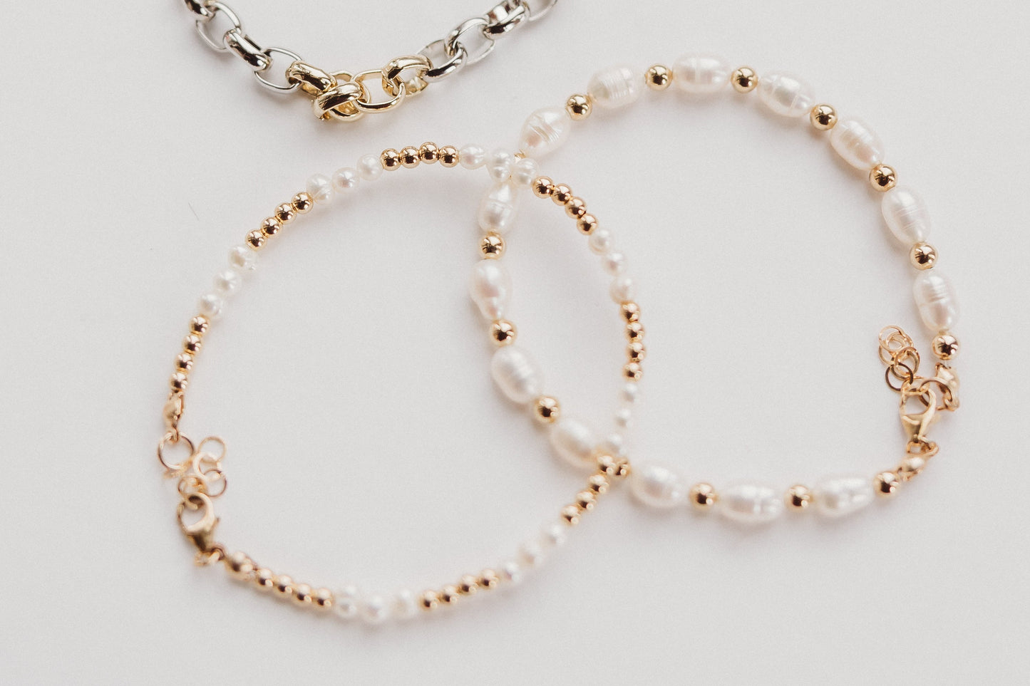 The Golden Days Collection - Small Beaded Pearl Bracelet