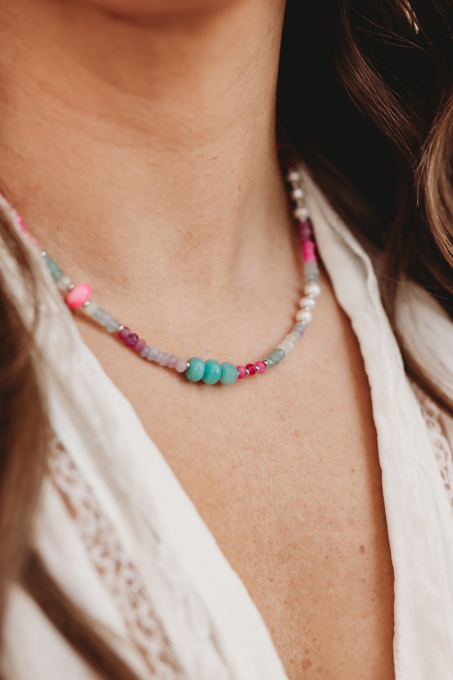 Always Flourishing Collection - Marlee Gemstone Beaded Necklace