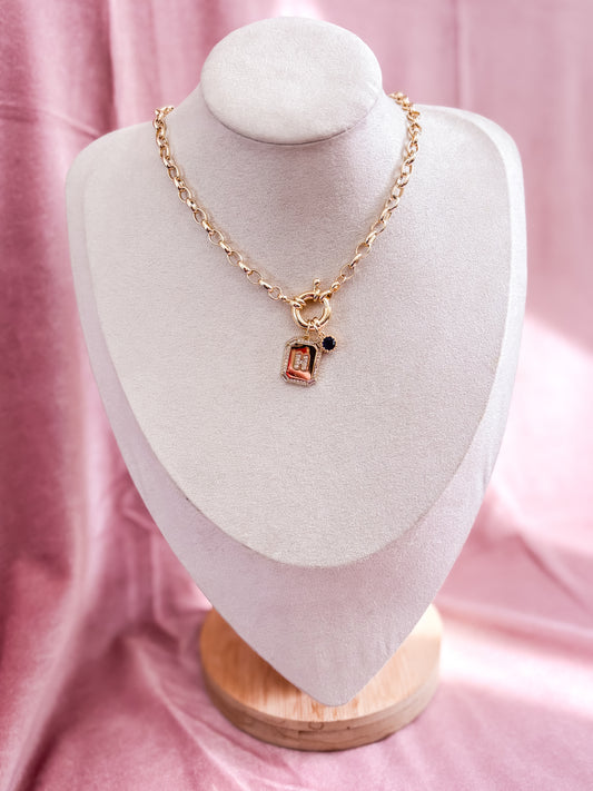 Birthstone + Initial Necklace