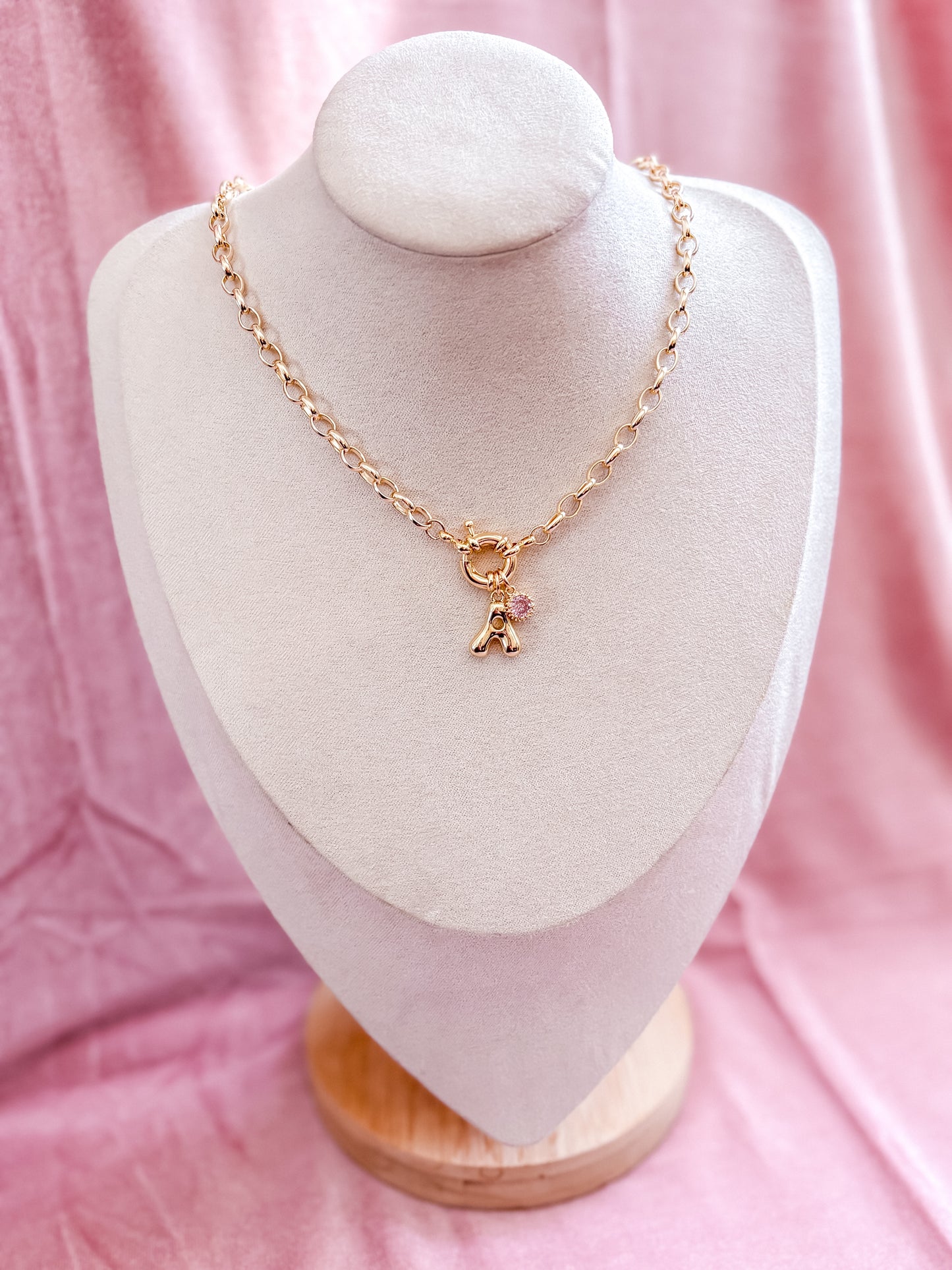 Birthstone + Initial Necklace