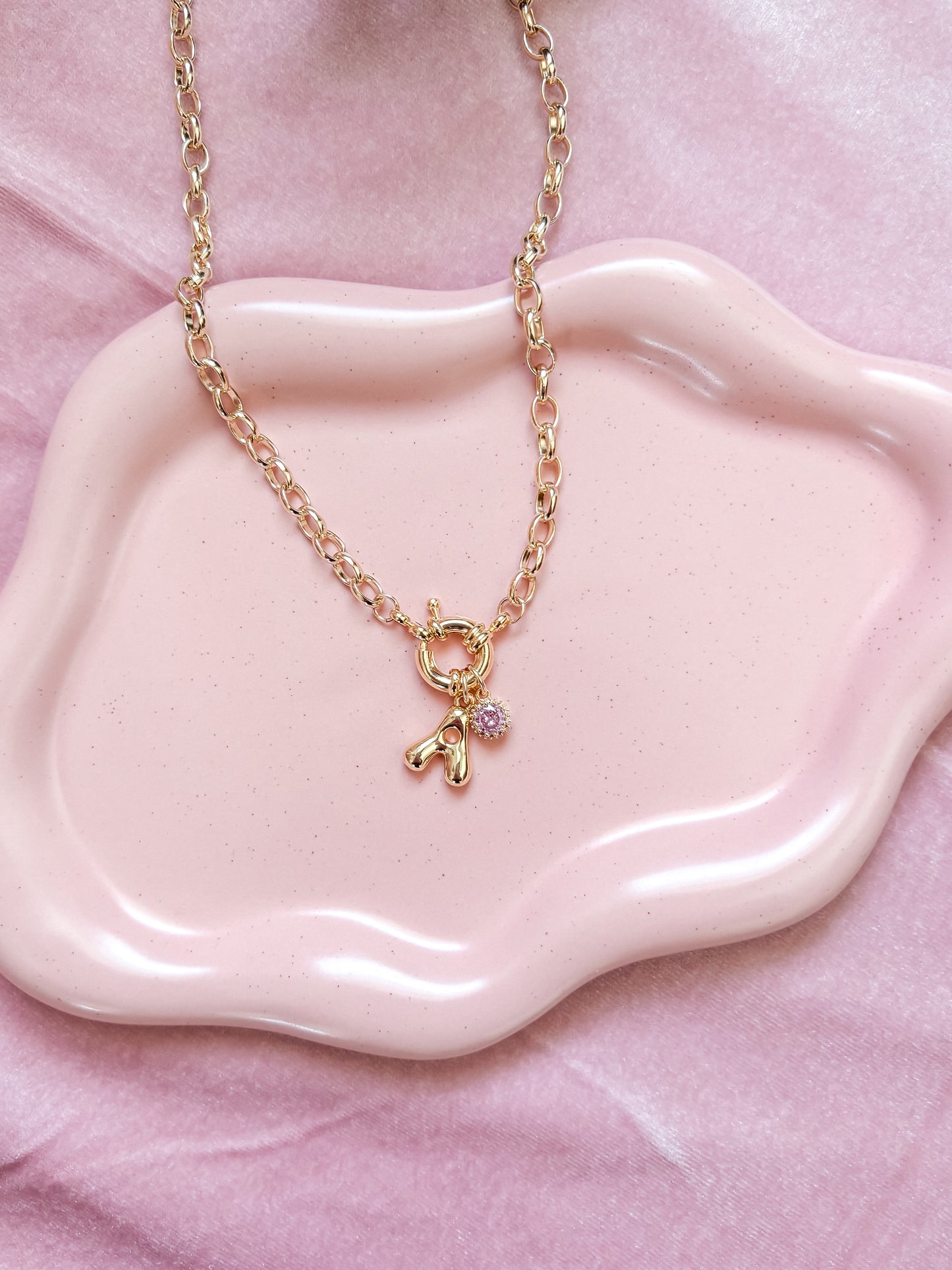 Birthstone + Initial Necklace