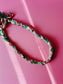 Pink Palm Braided Scarf Necklace
