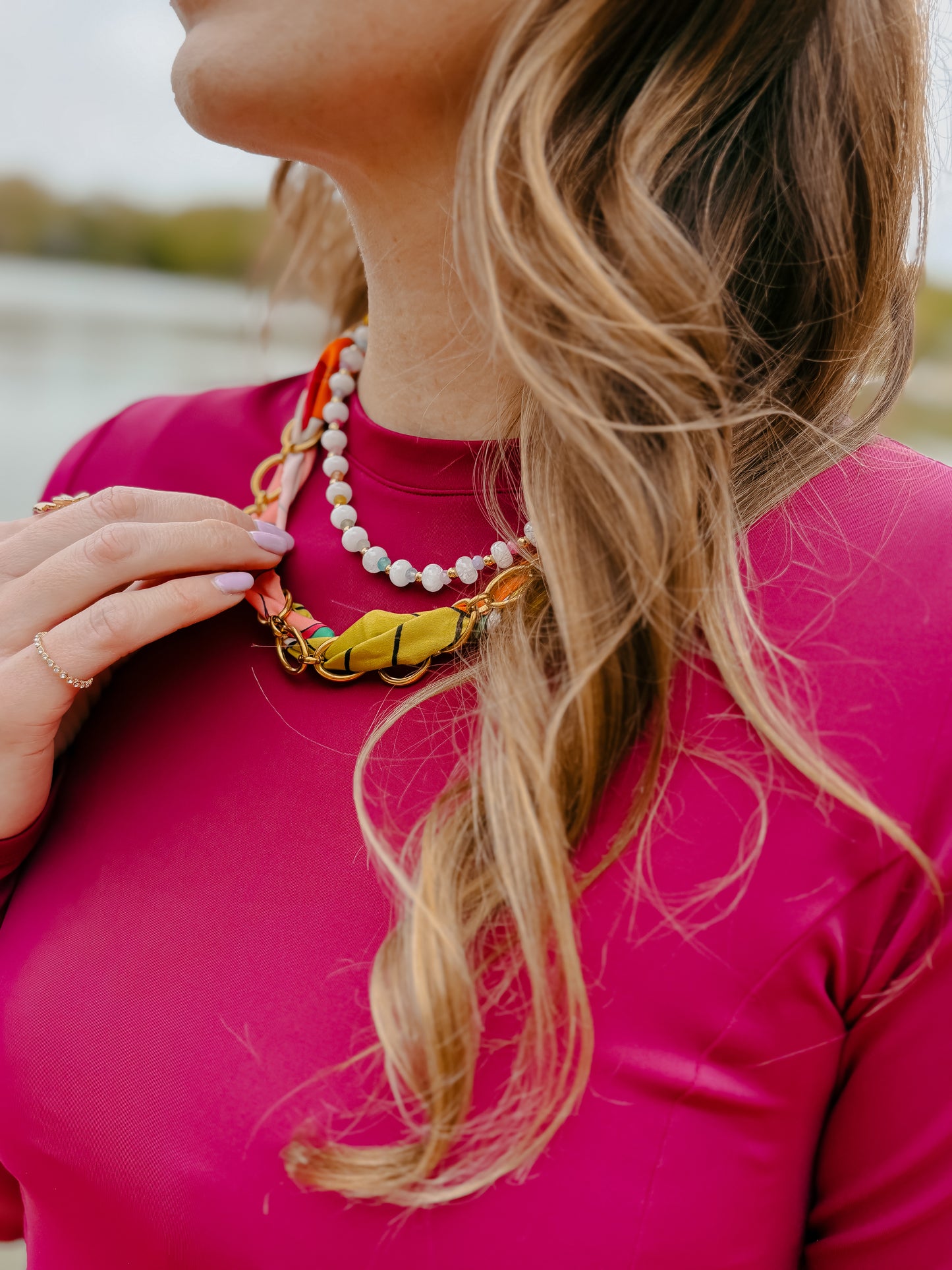 Take Me to the Tropics Scarf Wrap Necklace