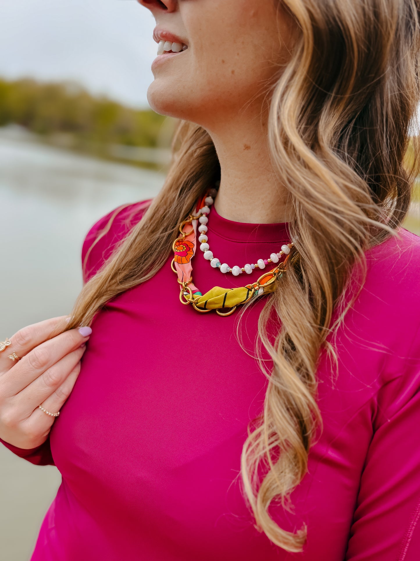 Take Me to the Tropics Scarf Wrap Necklace