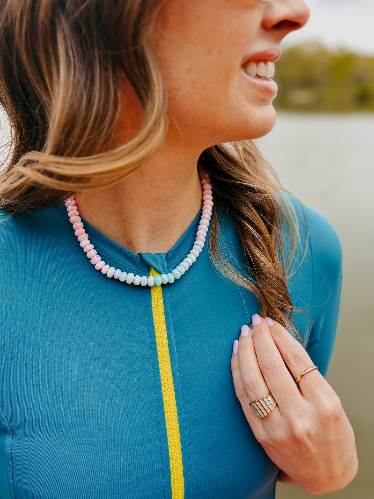 Cotton Candy Skies Gemstone Necklace