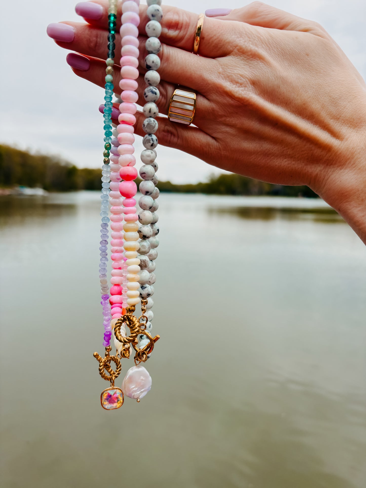 Cotton Candy Skies Gemstone Necklace