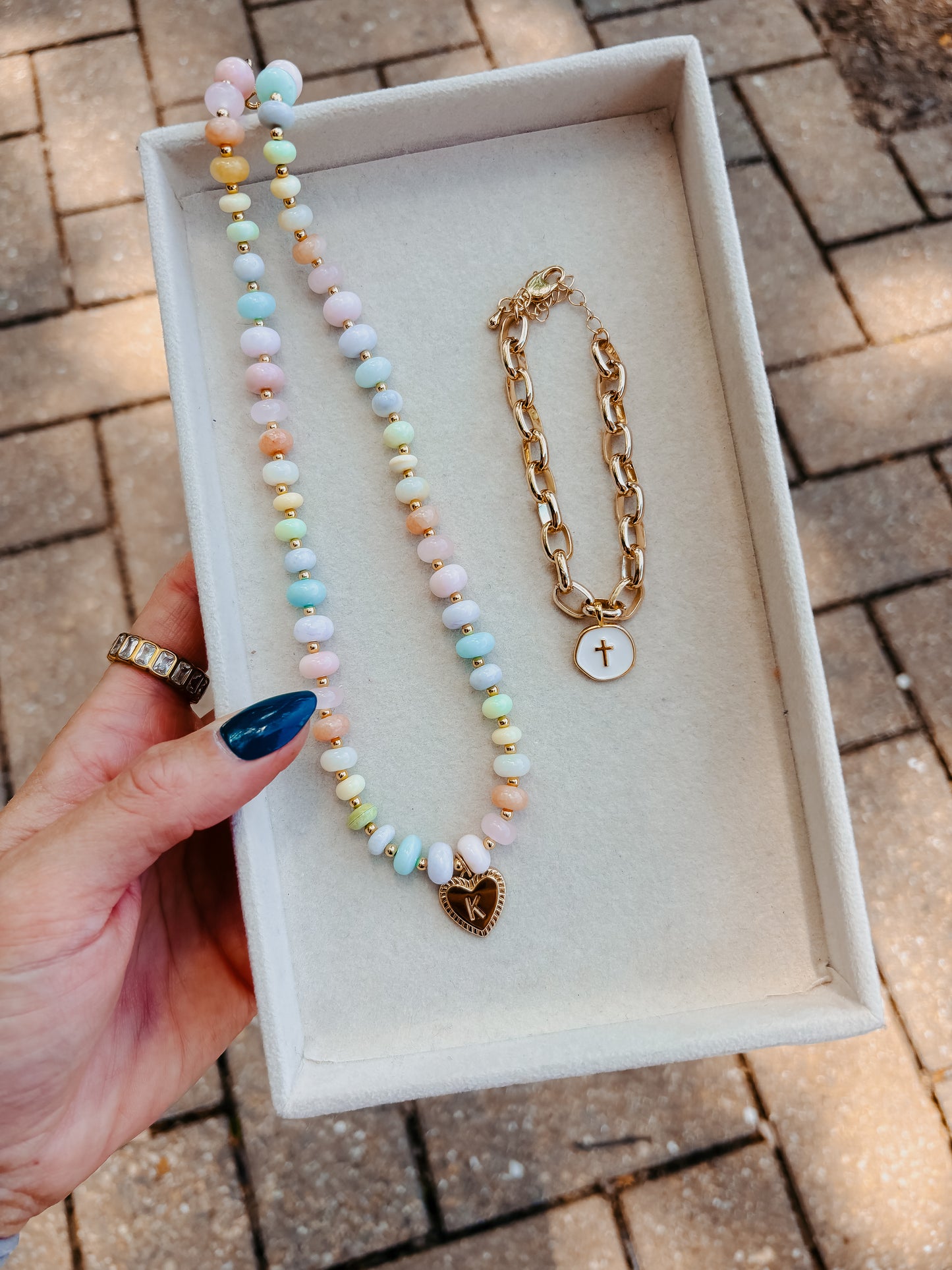 Rainbow Pastel Gemstone Necklace | Sugar & Sunshine Line