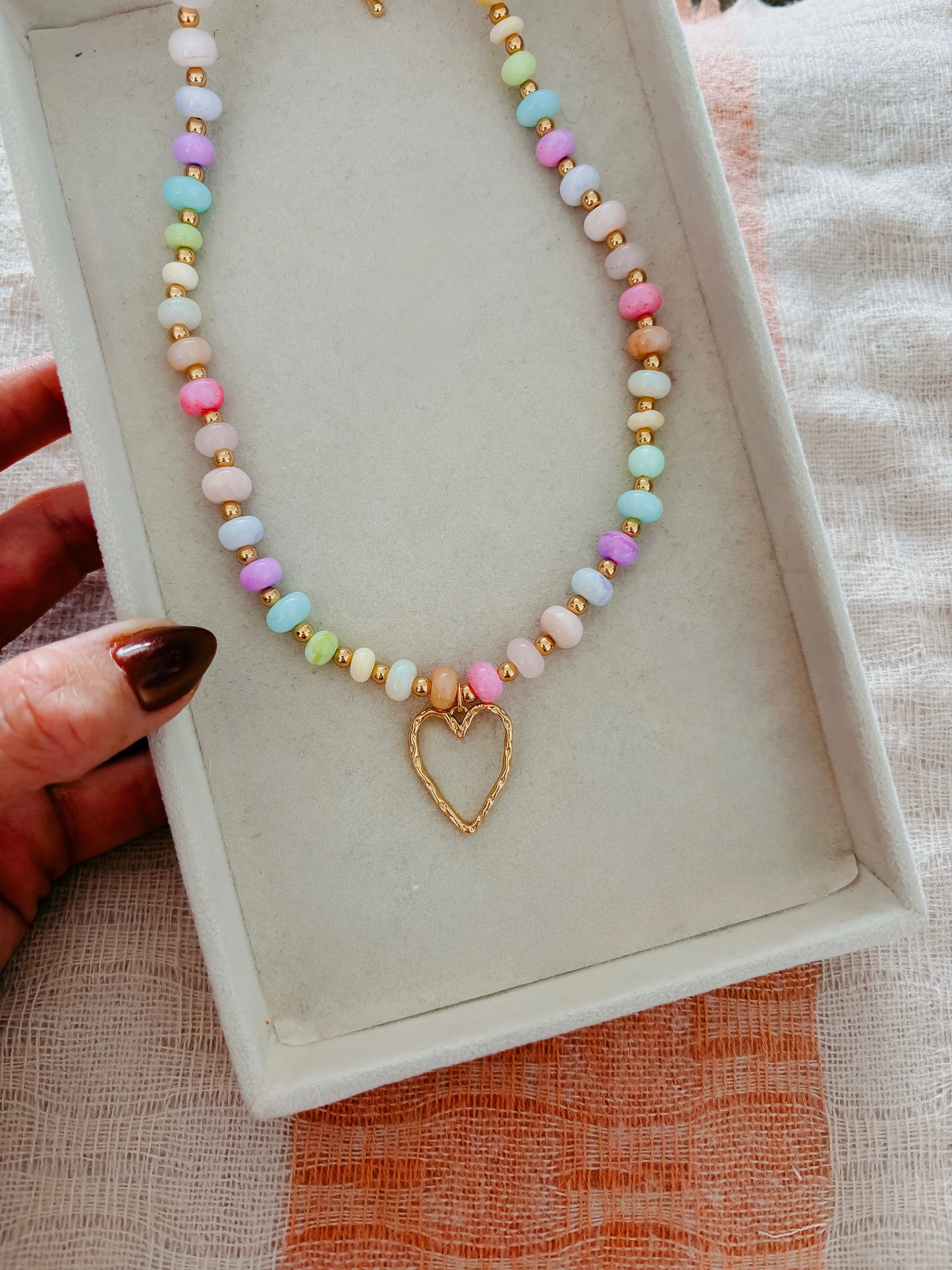 Rainbow Pastel Gemstone Necklace | Sugar & Sunshine Line