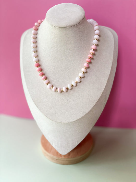 Pink Pastel Gemstone Necklace | Sugar & Sunshine Line