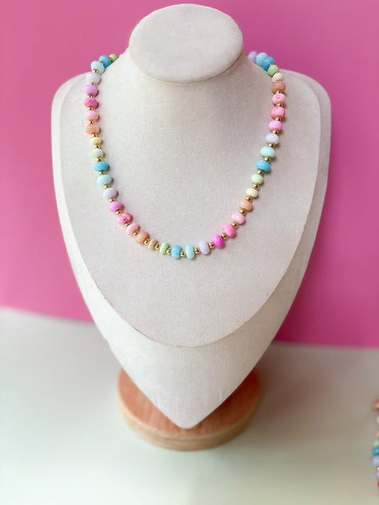 Rainbow Pastel Gemstone Necklace | Sugar & Sunshine Line