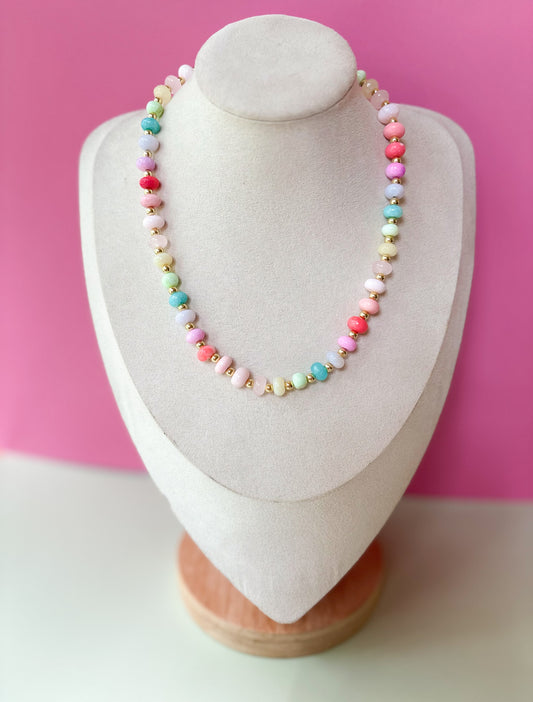 Rainbow Pastel Gemstone Necklace | Sugar & Sunshine Line