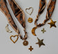 Timber + Smoke Brown Scarf Necklace