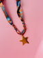 Picking Wildflowers Rust Scarf Necklace