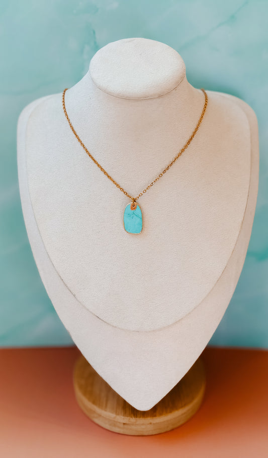 Scenic Route Turquoise Pendant Necklace