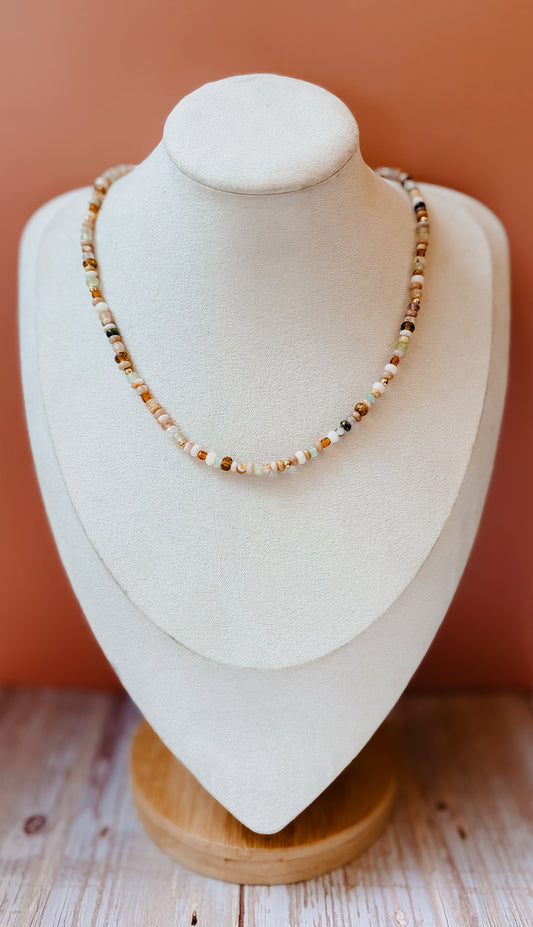 Harvest Glow Beaded Necklace
