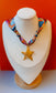 Picking Wildflowers Rust Scarf Necklace