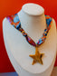 Picking Wildflowers Rust Scarf Necklace