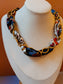 Meet Me at Midnight Navy Scarf Wrap Necklace