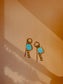 Open Sky Turquoise Huggie Earrings
