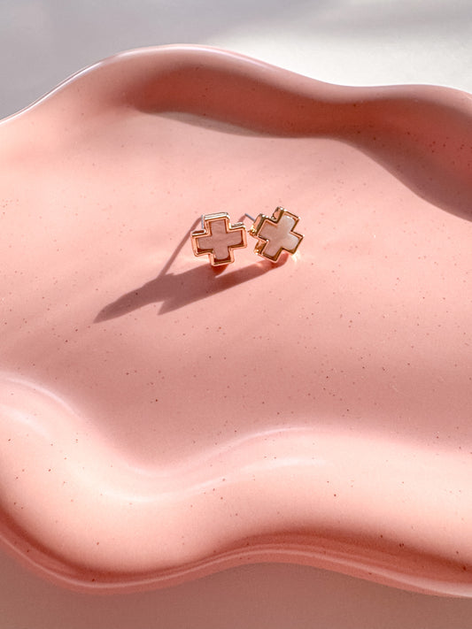 Faith Cross Stud Earrings