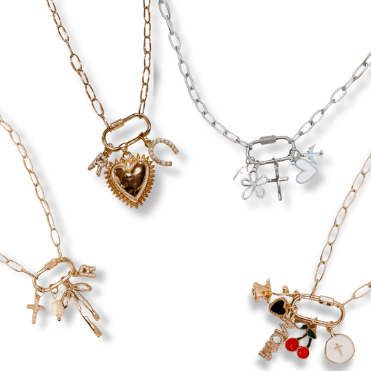 CREATE YOUR OWN - OVAL CARABINER CHARM NECKLACE